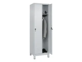 locker,HxBxD 1950x600x500mm,2vak,vak B 300mm,draaigrendel,voeten - 3