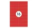 Gekleurde Etiketten 105x37mm Rood 42617 1000 Vel