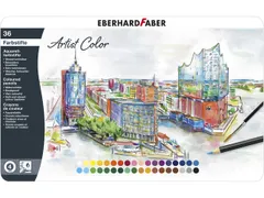 Aquarelpotlood Eberhard Faber Artist Color metalen etui a 36 stuks