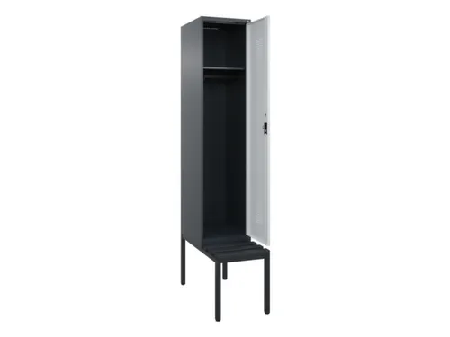 locker met bank,HxBxD 2120x400x815mm,1vak,vak B 400mm,cilinderslot