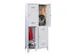dubbeldekse locker,HxBxD 1850x800x500mm,2x2vak.,RAL7035,front RAL7035