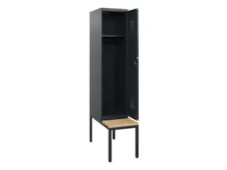 locker met bank,HxBxD 1950x400x815mm,1vak,vak B 400mm,cilinderslot