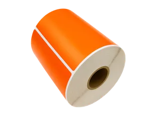 Gekleurde verzendlabels op rol 102x152mm Oranje 2800 etiketten - 1