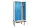 locker met bank,voor scheiding van kleding,HxBxD 2120x900x815mm,3vak