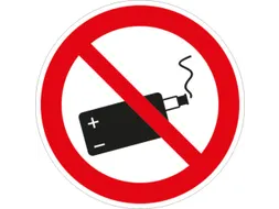 verbodsbord,E-sigaret verboden,PVC,Ø 100mm