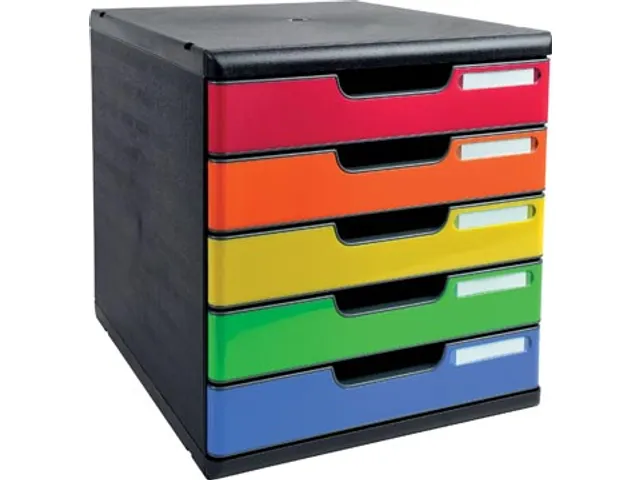Ladenblok Modulo A4 5 Laden Gesloten Zwart/harlekijn A4+