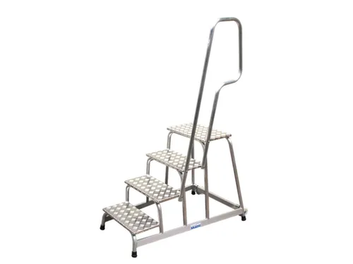 Montagetrap Aluminium H0 8m 4treden Platform Treden Traanplaat Leuning