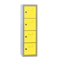 lockerkast,HxBxD 778x225x200mm,1x4vakken,RAL7035,front RAL7035 - 1