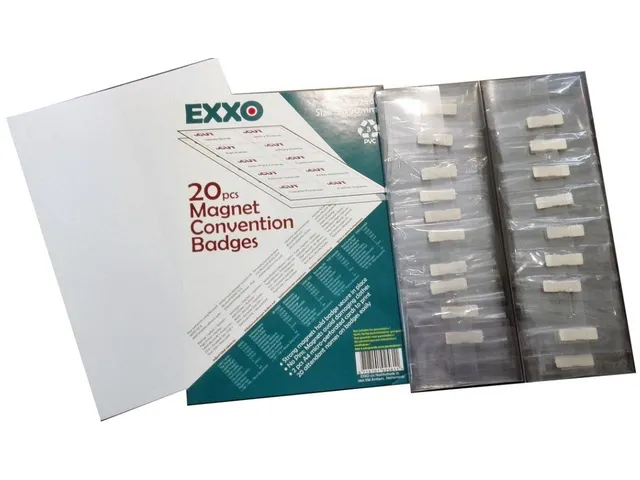 Badge 60x90mm met Magneet 20 stuks