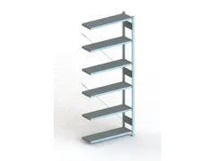 Inhaakstelling Aanbouwveld 2500x1000x300mm 6legborden 150kg