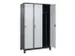 locker voor scheiding van kleding,HxBxD 1950x1200x500mm,3vak