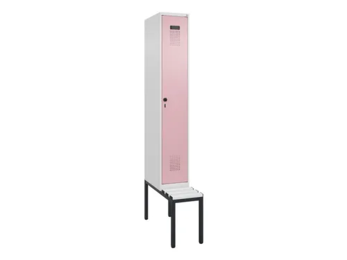 locker met bank,voor scheiding van kleding,HxBxD 2120x300x815mm,1vak