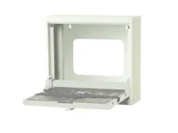 hangkast,v. laptops,HxBxD 410x500x150mm,klapdeur,slot,romp RAL7035