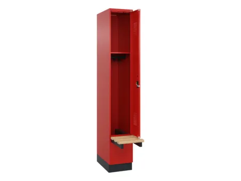 locker met bank,HxBxD 1950x300x815mm,1vak,vak B 300mm,cilinderslot