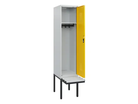 locker met bank,HxBxD 1950x400x815mm,1vak,vak B 400mm,cilinderslot