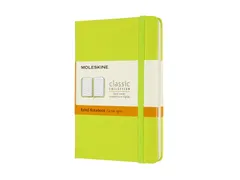 Notitieboek Moleskine pocket 90x140mm lijn hard cover lemon green
