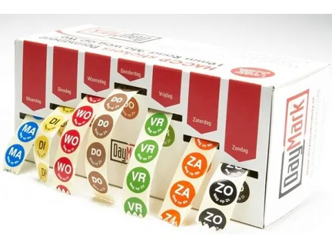 Daymark Dispenser HACCP Labels Dagetiket Ma-Zo 7x1000st