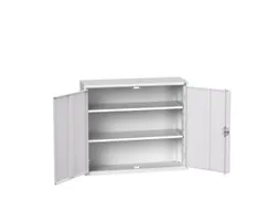 wandkast 900x1050x350mm 2xStalen bodem sokkel Ral 7035 front Ral 7035