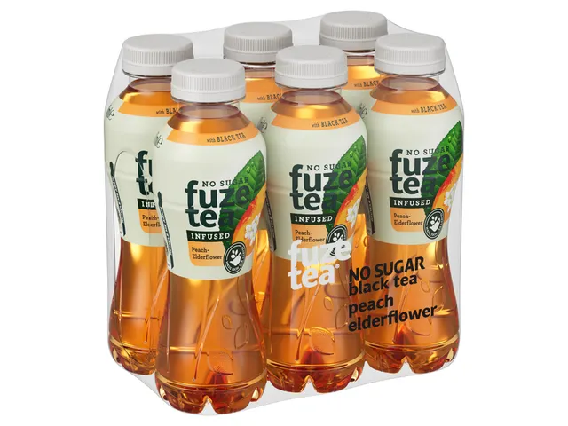 Frisdrank Fuze Tea peach elderflow suikervrij 400ml
