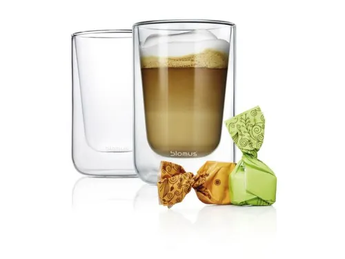 Set Cappuccinokopjes 2 Glazen Thermoglas 25cl