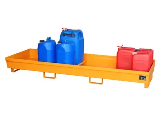 Opvangbak 4x 200l Opvangvol. 280l Oranje 285x 2400x 800mm Open - 1