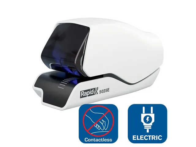 Nietmachine Elektrisch Rapid 5025e Max 25vel zwart/wit contactloos