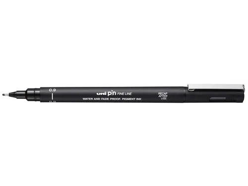 Fineliner Uni-ball PIN 09 Fineliner 0,9mm Zwart