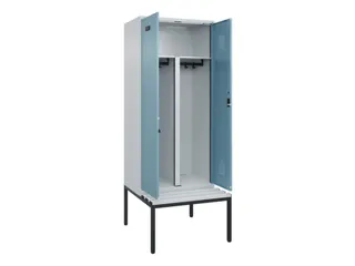 PBM-locker met bank,HxBxD 2120x800x815mm,2vak,vak B 400mm - 1