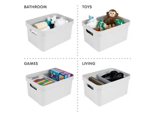 Sigma Home opbergbox 13L wit - 35x24,6x18,3cm - 3