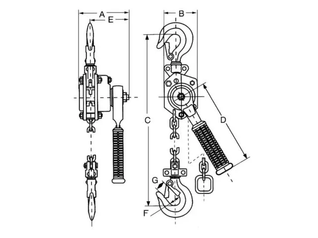 Mini-Palan Force 0 5T Levée Standard 1 5M