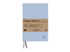 Notitieboek Aurora Ocean A5 192blz lijn 80g linnenstructuur kaft blauw