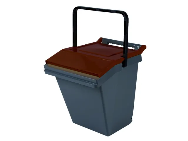 Easytech Afvalscheidingsbak 40 Liter Grijs Bruin