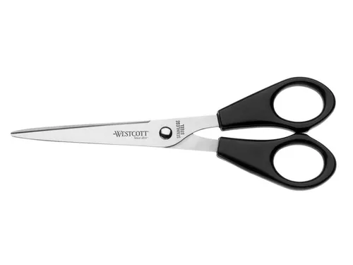 Kantoorschaar Westcott 155mm met kunststof grip rvs