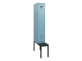 locker met bank,HxBxD 1950x300x815mm,1vak,vak B 300mm,cilinderslot - 2