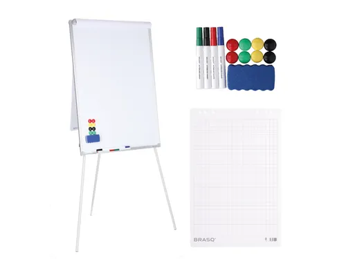 BRASQ Flipover Basic 70x100cm Magnetisch Aluminum met accessoires