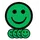 Magneet smiley 50mm emotie blij groen 5 stuks