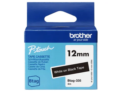 Brother BTAG-335 labelprinter-tape Wit op zwart