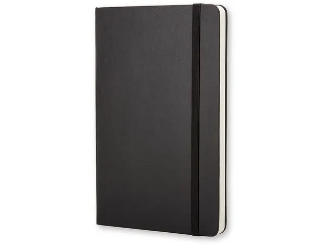 Notitieboek Moleskine large 130x210mm blanco hard cover zwart