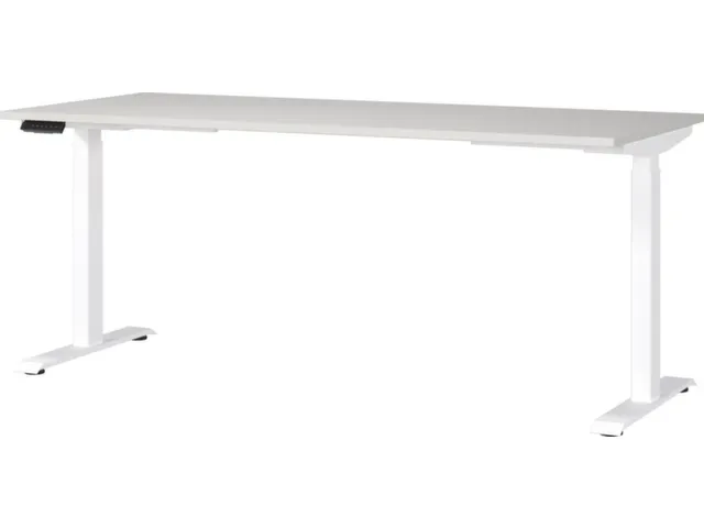 Elektrisch ihv bureau,HxBxD 720-1200x1800x800mm,blad lichtgrijs