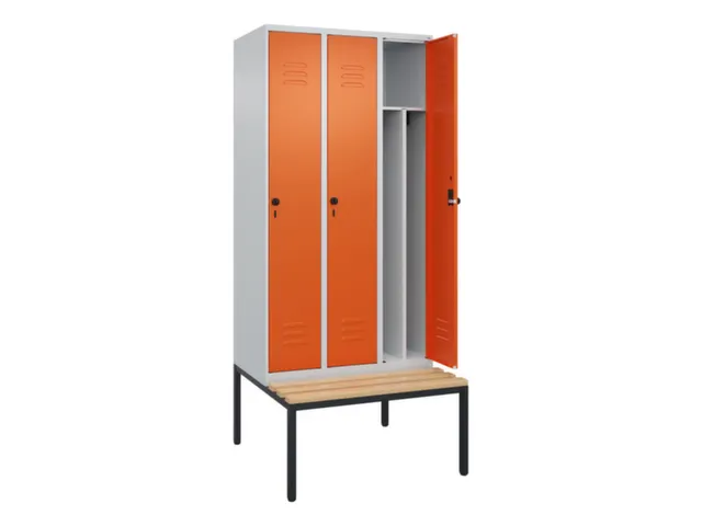 locker voor scheiding van kleding,HxBxD 2120x900x815mm,3vak