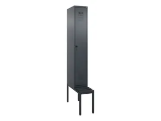 locker met bank,voor scheiding van kleding,HxBxD 2120x300x815mm,1vak - 2