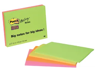 Memoblok 3M Post-it 6445 Super Sticky 152x101mm assorti Big Notes - 1