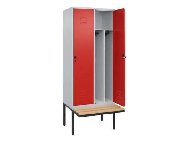 locker voor scheiding van kleding,HxBxD 2120x800x815mm,2vak