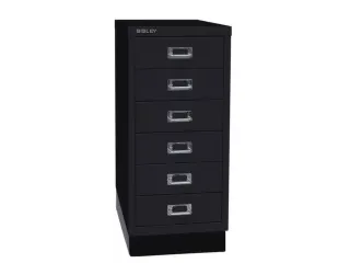 kantoor-ladekast HxBxD 670x279x380mm 6 laden romp + front zwart - 3