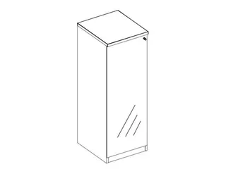 vitrinekast,HxBxD 1155x400x445mm,2xhouten vloer,3 OH,Bl-wit - 8