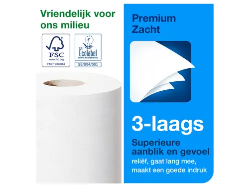 Toiletpapier Tork T4 110316 3-Laags Premium 250 vel 8 Rollen