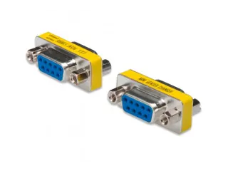 Mini-genderchanger 9-polig D-Sub9 F/F metalen behuizing - 1