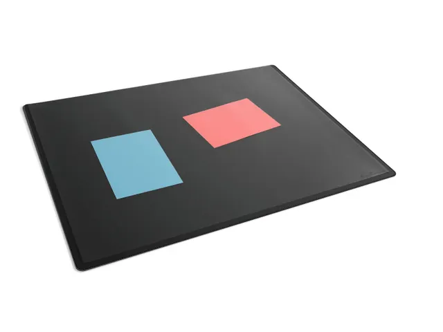 Sous-main 650x500 mm avec rabat transparent PP noir