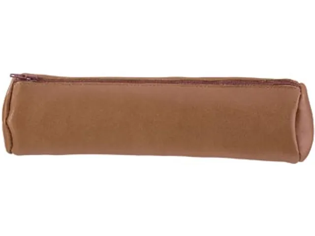 Pennenzak Uit Leer, Rond, Bruin