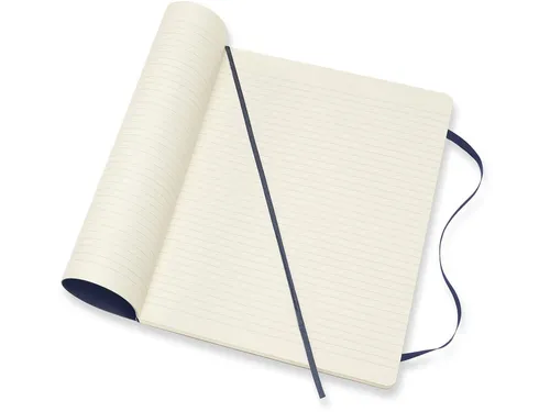 Notitieboek Moleskine XL 190x250mm lijn soft cover sapphire blue